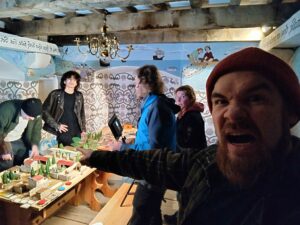 Joeli, one of our playtesters at one of our castle games